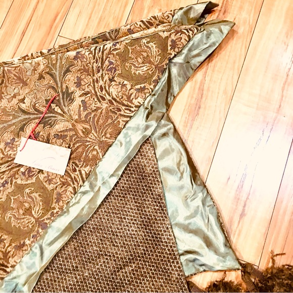 Villa Bacci new tags Christmas Tree Skirt rustic pins poms style holiday… - Picture 10 of 16